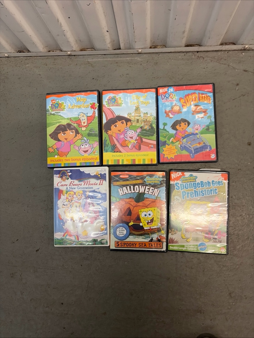 Children's DVD Lot - Dora, SpongeBob & Care Bears - Colorful Kids Movies